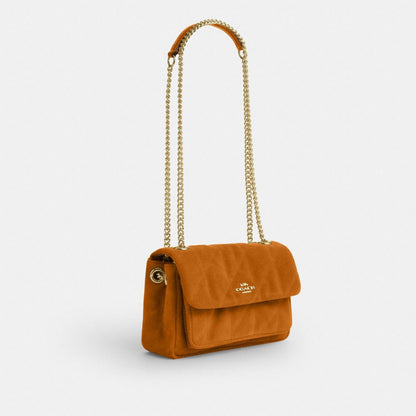 Coach Elodie Crossbody Bag 18 With Quilting Gold/Marigold