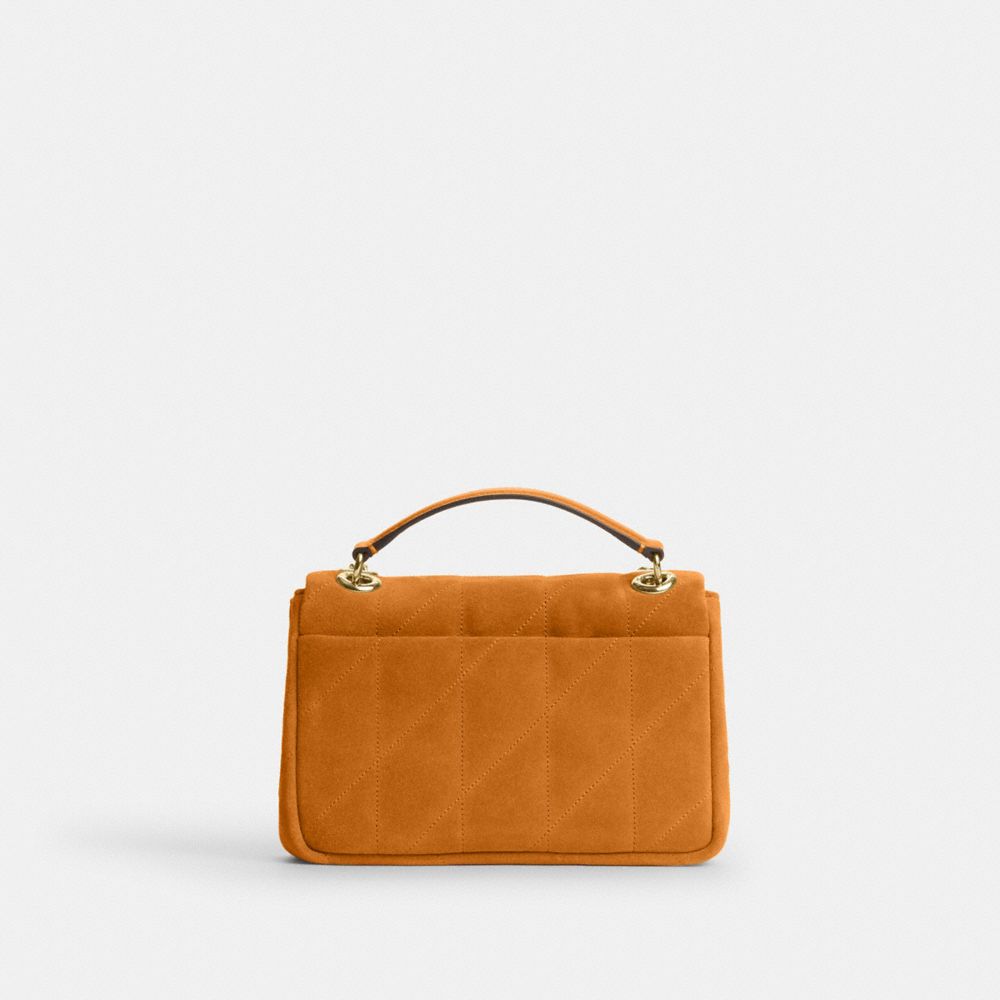 Coach Elodie Crossbody Bag 18 With Quilting Gold/Marigold