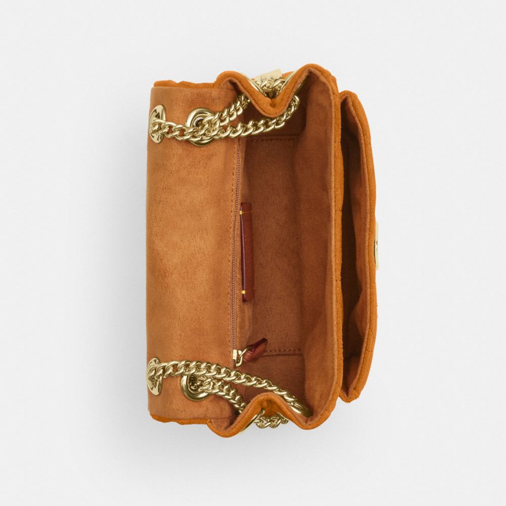 Coach Elodie Crossbody Bag 18 With Quilting Gold/Marigold