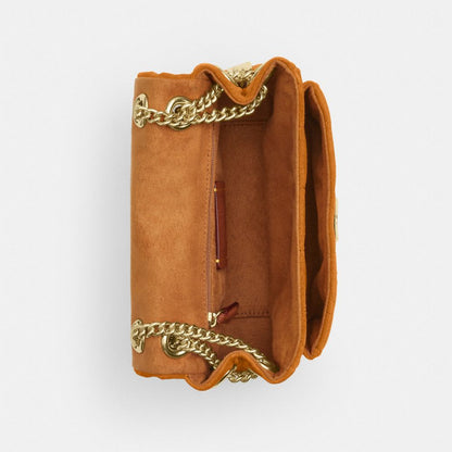 Coach Elodie Crossbody Bag 18 With Quilting Gold/Marigold
