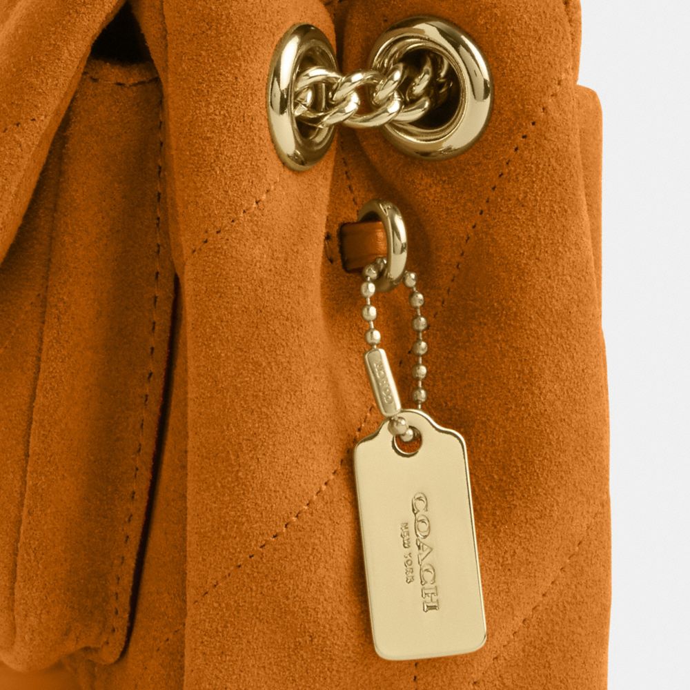 Coach Elodie Crossbody Bag 18 With Quilting Gold/Marigold