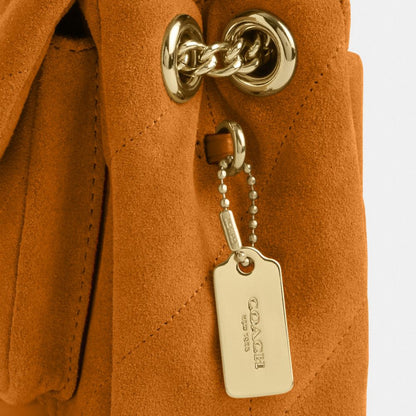 Coach Elodie Crossbody Bag 18 With Quilting Gold/Marigold