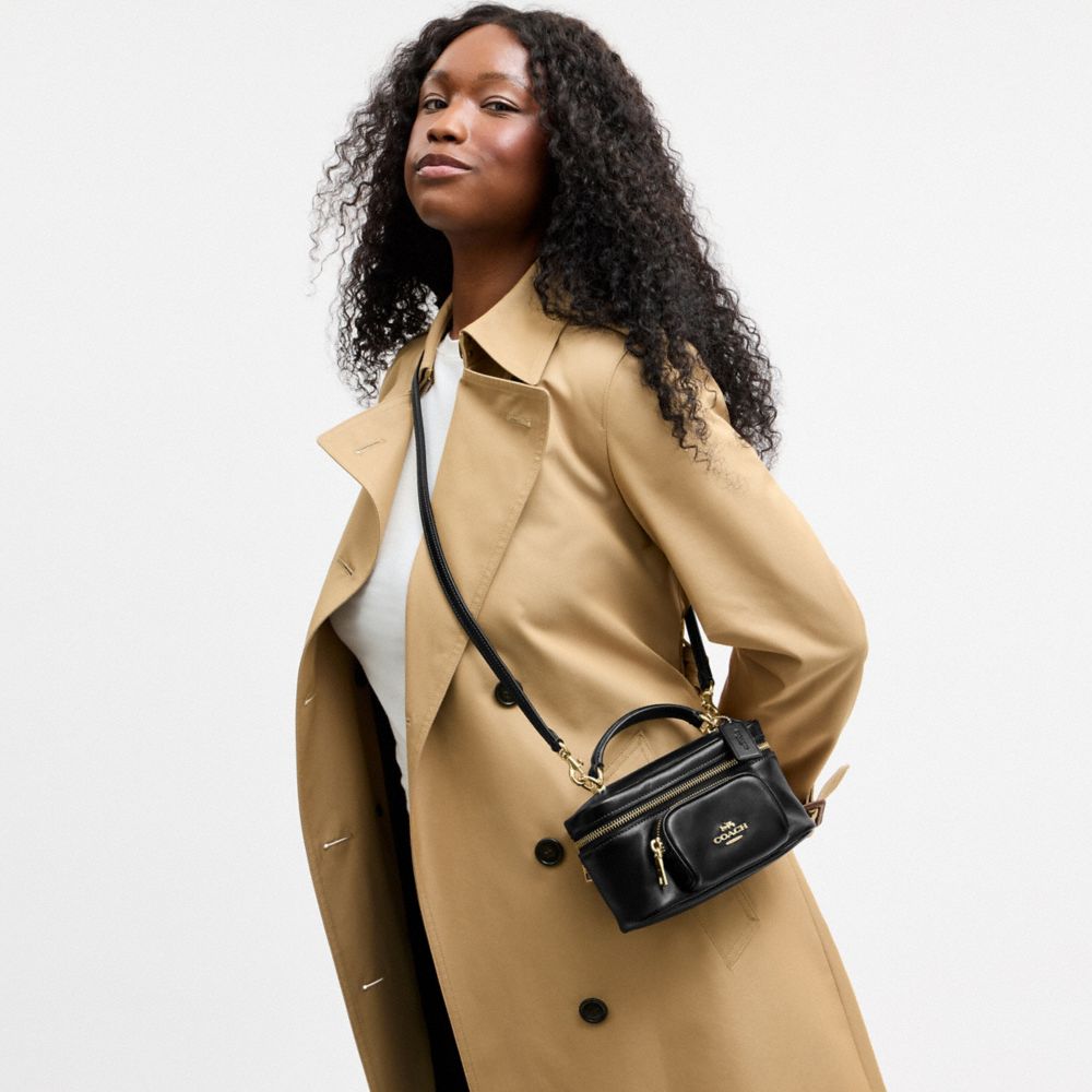 Coach Rainer Crossbody Bag 18 With Pocket Gold/Black