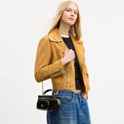 Coach Rainer Crossbody Bag 18 With Pocket Gold/Black