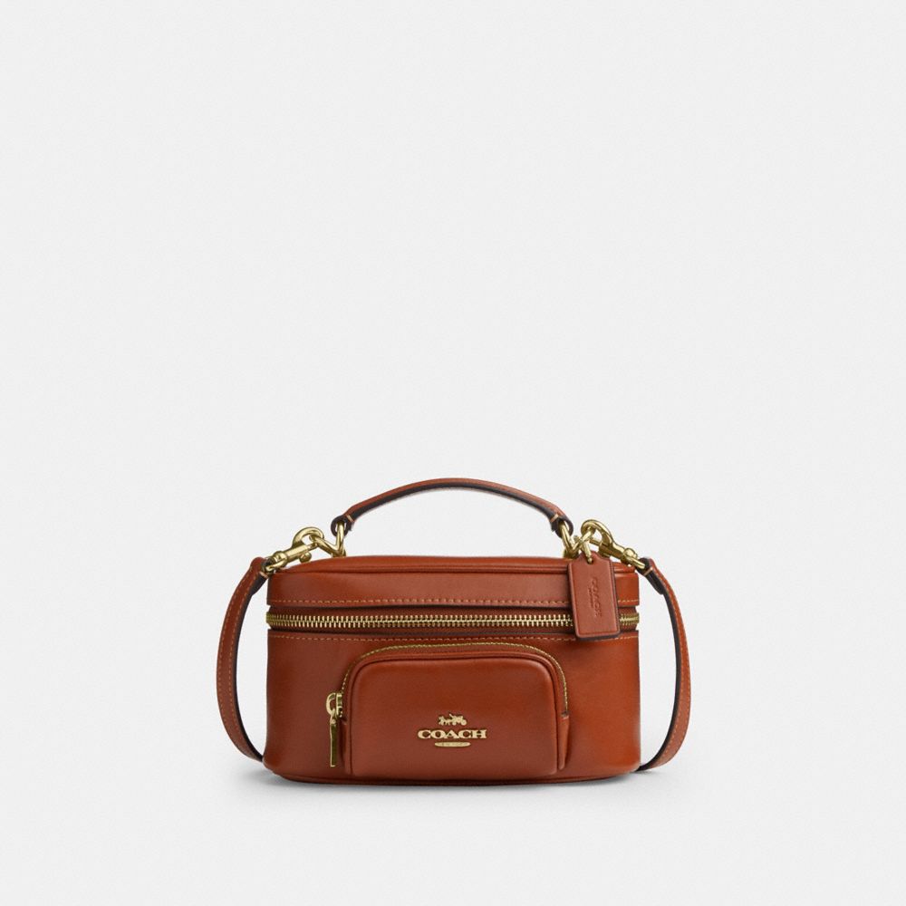Coach Rainer Crossbody Bag 18 With Pocket Gold/Cinnamon