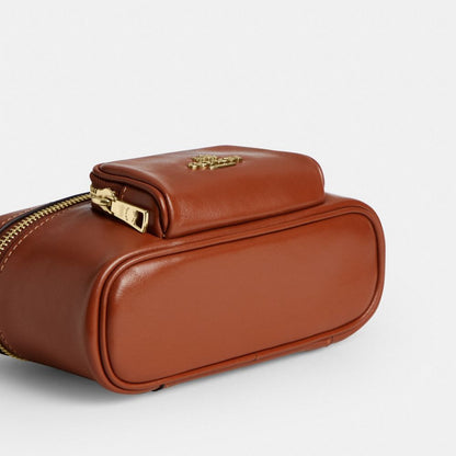 Coach Rainer Crossbody Bag 18 With Pocket Gold/Cinnamon