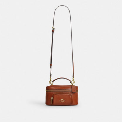 Coach Rainer Crossbody Bag 18 With Pocket Gold/Cinnamon