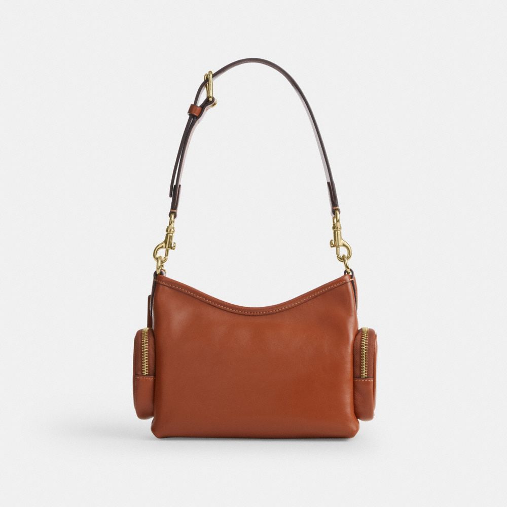 Coach Laurel Shoulder Bag 22 With Pockets Gold/Cinnamon