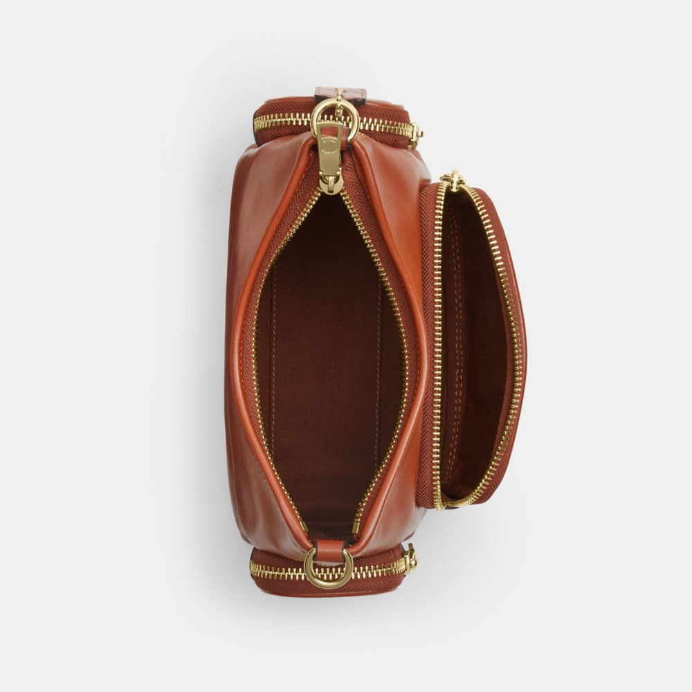 Coach Laurel Shoulder Bag 22 With Pockets Gold/Cinnamon
