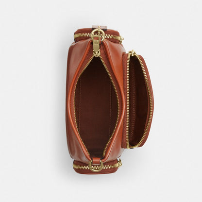 Coach Laurel Shoulder Bag 22 With Pockets Gold/Cinnamon