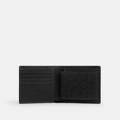 Coach 3-In-1 Wallet In Signature Leather Black
