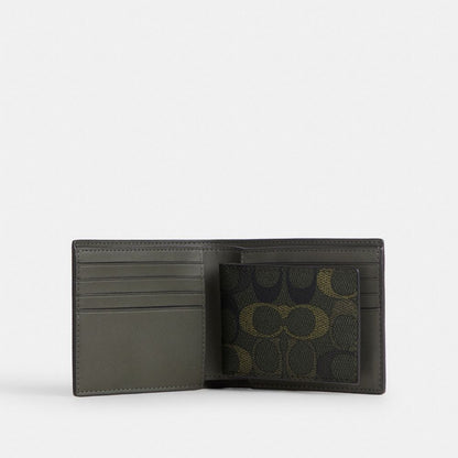 Coach 3-In-1 Wallet In Signature Camo Print Green
