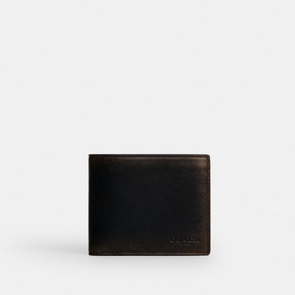Coach 3-In-1 Wallet In Loved Leather Black Brown