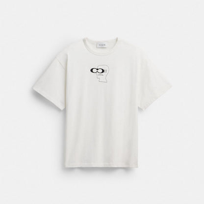 Coach Coach | Brain Dead Head T Shirt In Organic Cotton White