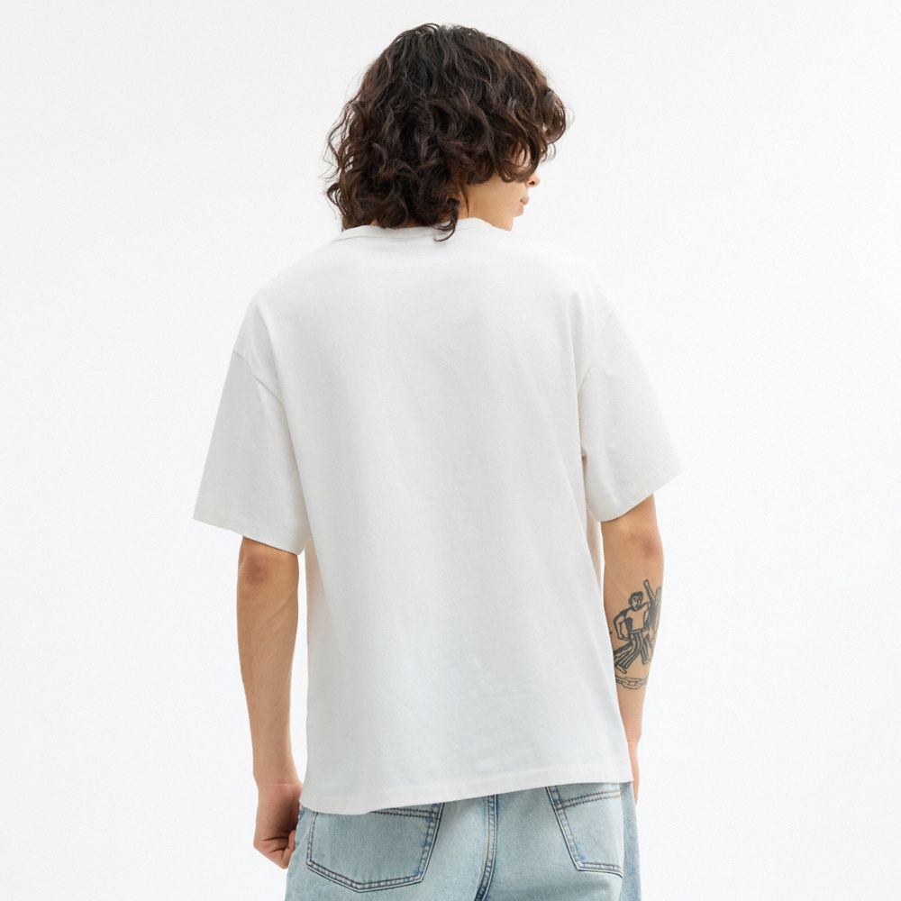 Coach Coach | Brain Dead Head T Shirt In Organic Cotton White