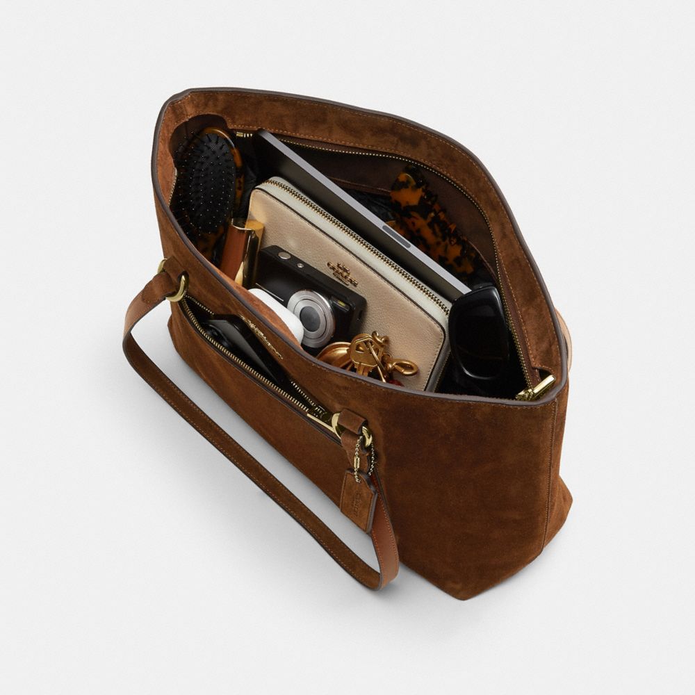Coach Station Tote Bag Gold/Warm Brown