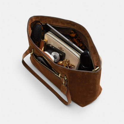 Coach Station Tote Bag Gold/Warm Brown