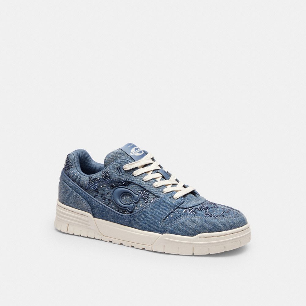 Women's Coach Soho Sneaker In Signature Denim Denim Blue