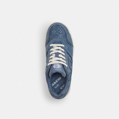 Women's Coach Soho Sneaker In Signature Denim Denim Blue