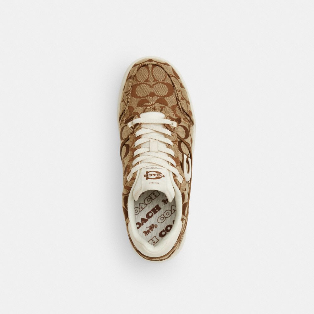 Women's Coach Soho Sneaker In Signature Sateen Jacquard Chalk Multi