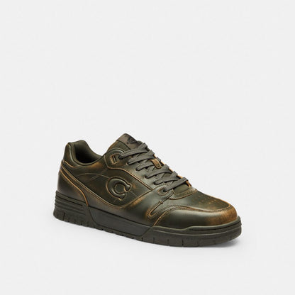 Men's Coach Soho Sneaker In Loved Leather Olive