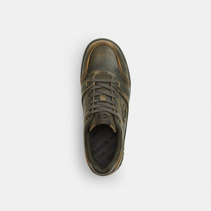 Men's Coach Soho Sneaker In Loved Leather Olive