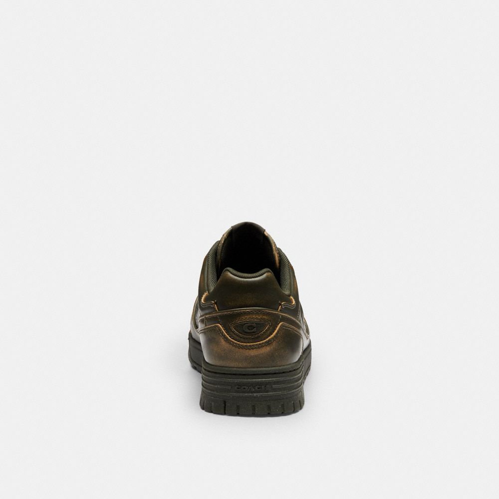 Men's Coach Soho Sneaker In Loved Leather Olive