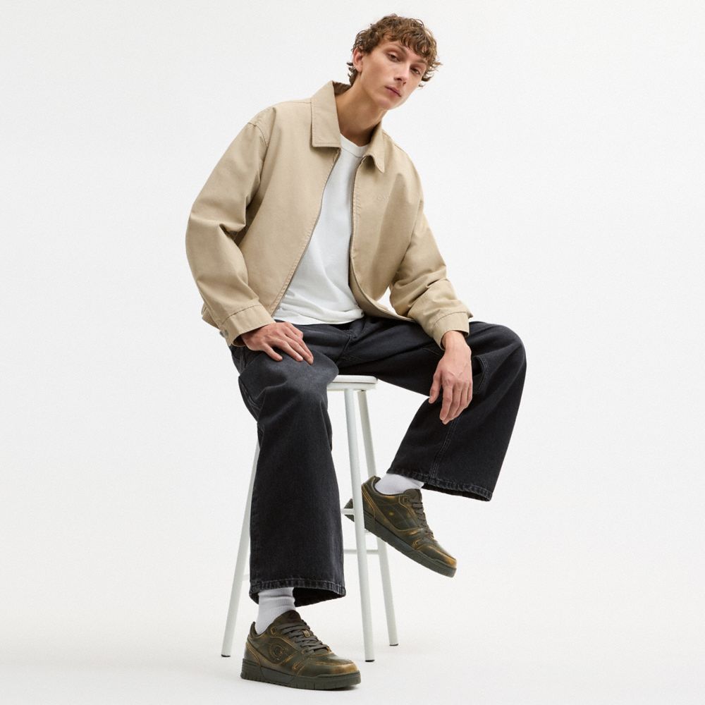 Men's Coach Soho Sneaker In Loved Leather Olive