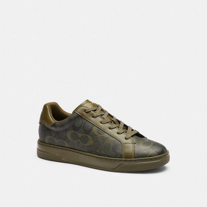 Men's Coach High Line Sneaker In Signature Camo Print Camo Olive