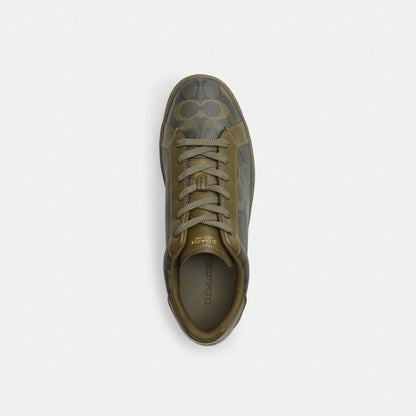 Men's Coach High Line Sneaker In Signature Camo Print Camo Olive