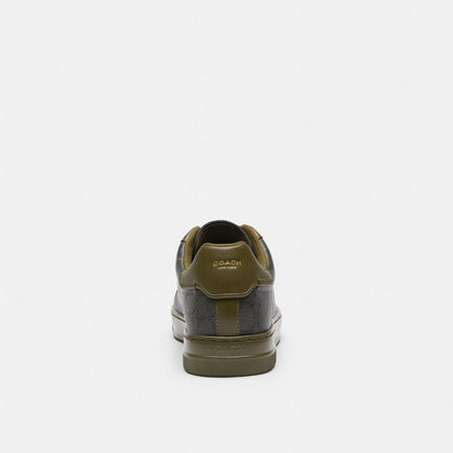 Men's Coach High Line Sneaker In Signature Camo Print Camo Olive