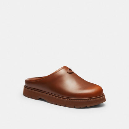 Men's Coach Sport Clog In Loved Leather Light Brown