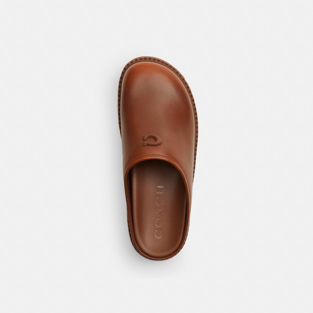 Men's Coach Sport Clog In Loved Leather Light Brown