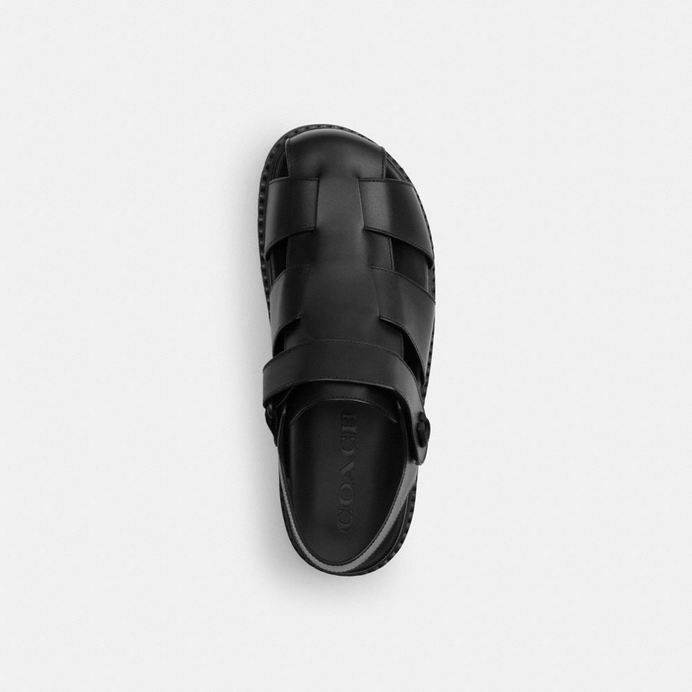 Men's Coach Fisherman Sandal Black