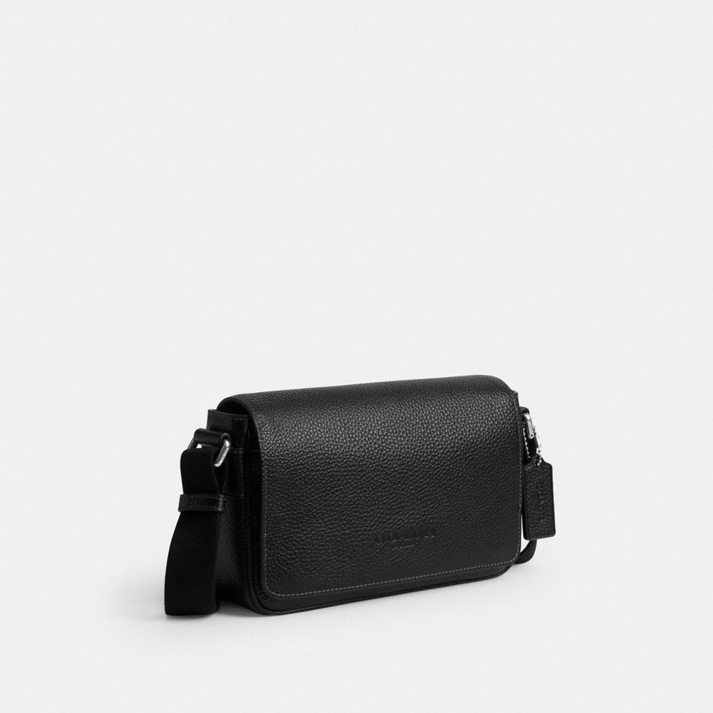 Coach Jack Small Flap Crossbody Bag Silver Black