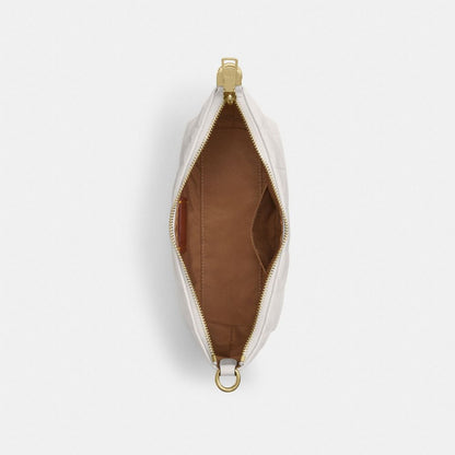 Coach Caitlin Shoulder Bag With Quilting And Charm Gold Chalk