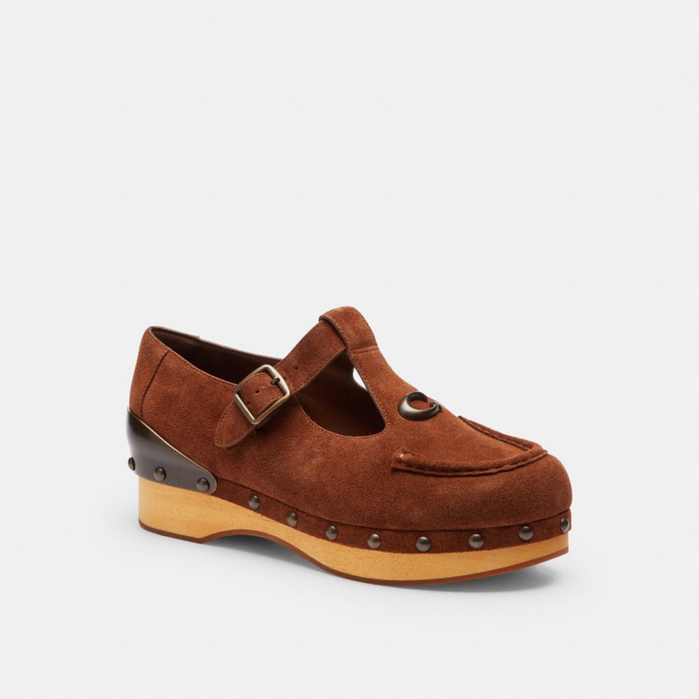 Women's Coach Coach | Brain Dead Wooden Mary Jane Dark Burlwood
