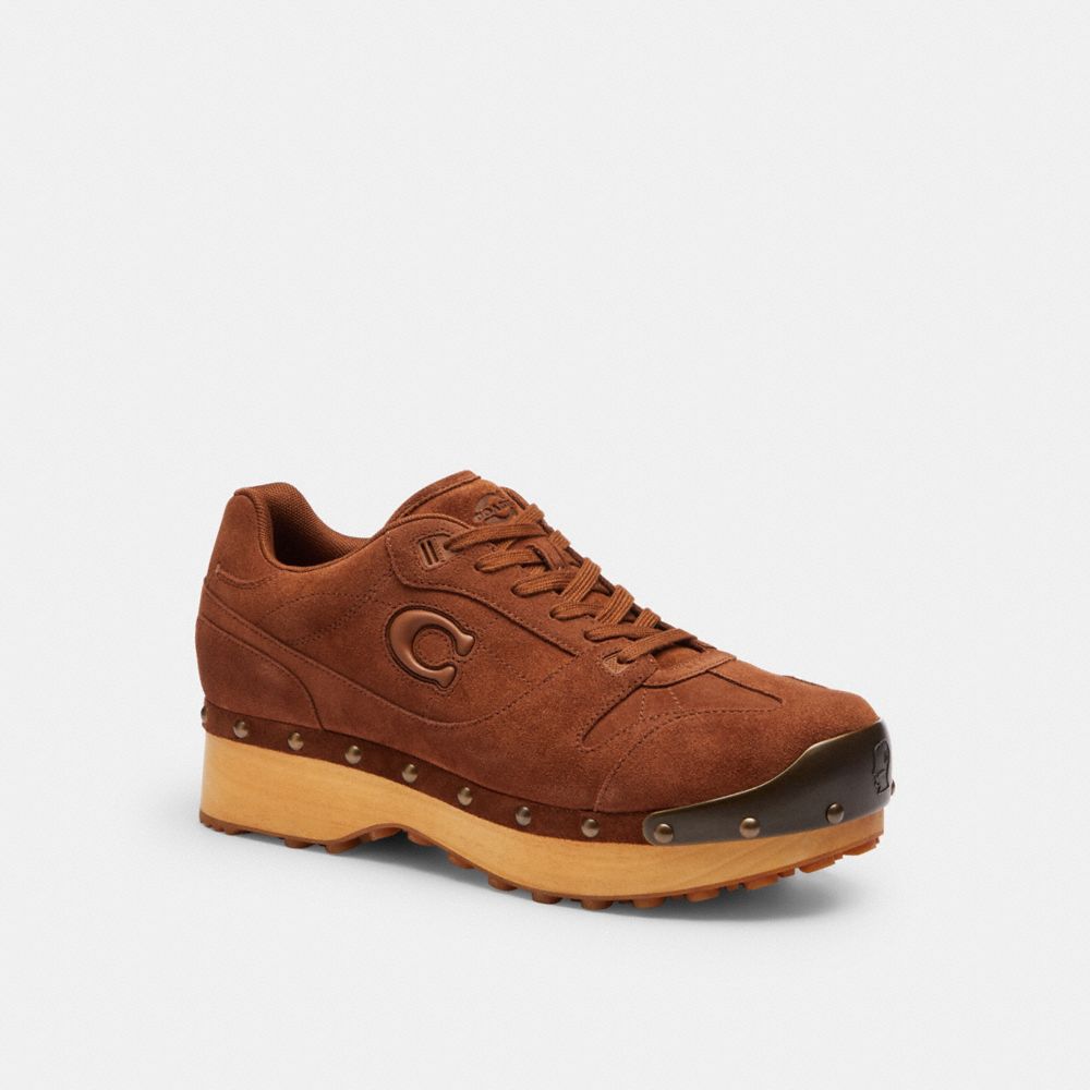 Men's Coach Coach | Brain Dead Soho Wooden Clog Dark Burlwood