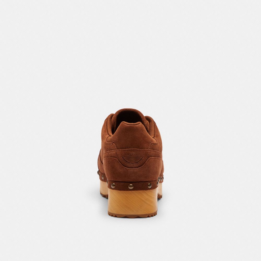 Men's Coach Coach | Brain Dead Soho Wooden Clog Dark Burlwood
