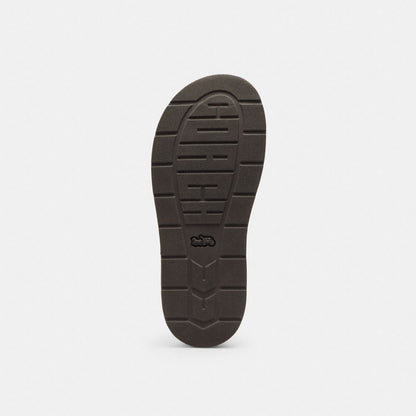 Women's Coach Lucy Lug Sole Sandal In Signature Jacquard Maple Oak