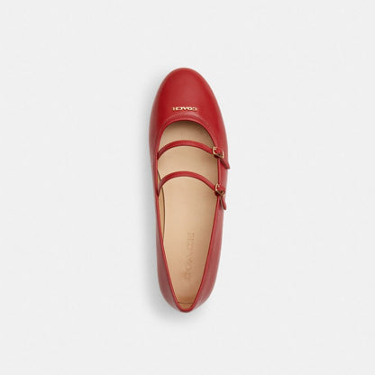 Women's Coach Double Buckle Mary Jane Poppy