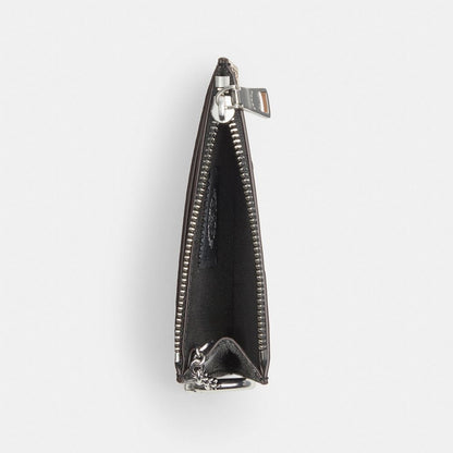 Coach Zip Card Case With Key Ring In Upcrafted Suede And Upcrafted Leather Multi 4