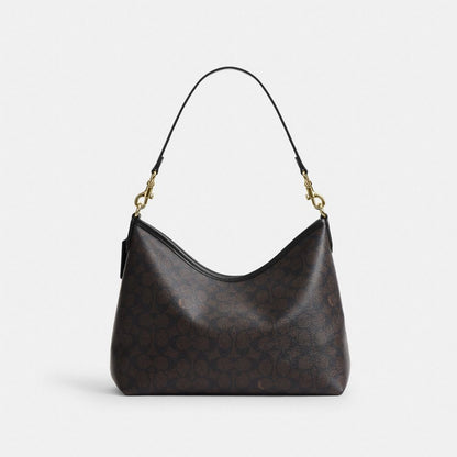 Coach Laurel Shoulder Bag In Signature Canvas Gold/Walnut/Black