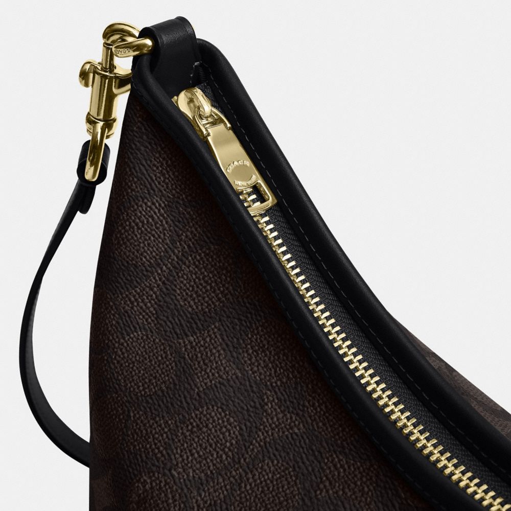 Coach Laurel Shoulder Bag In Signature Canvas Gold/Walnut/Black