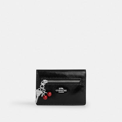 Coach Card Case With Charms Silver/Black