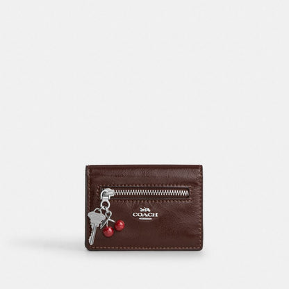 Coach Card Case With Charms Silver/Maple