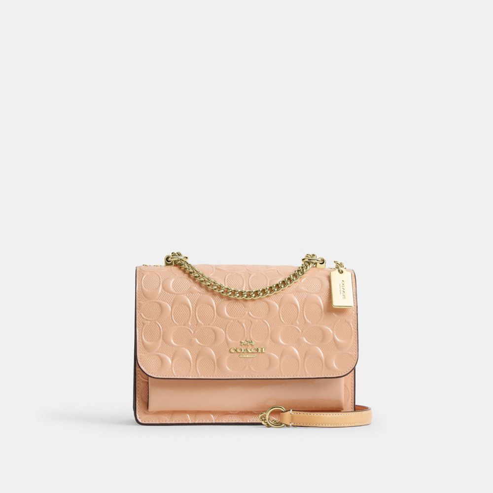 Coach Klare Crossbody Bag In Signature Leather Gold Faded Blush