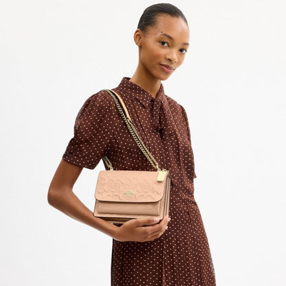 Coach Klare Crossbody Bag In Signature Leather Gold Faded Blush