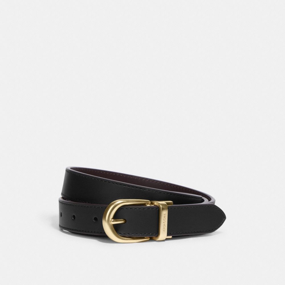 Classic Buckle Cut To Size Reversible Belt, 25 Mm Smooth Leather-Gold-Black Oxblood Smooth Leather-Gold-Black Oxblood
