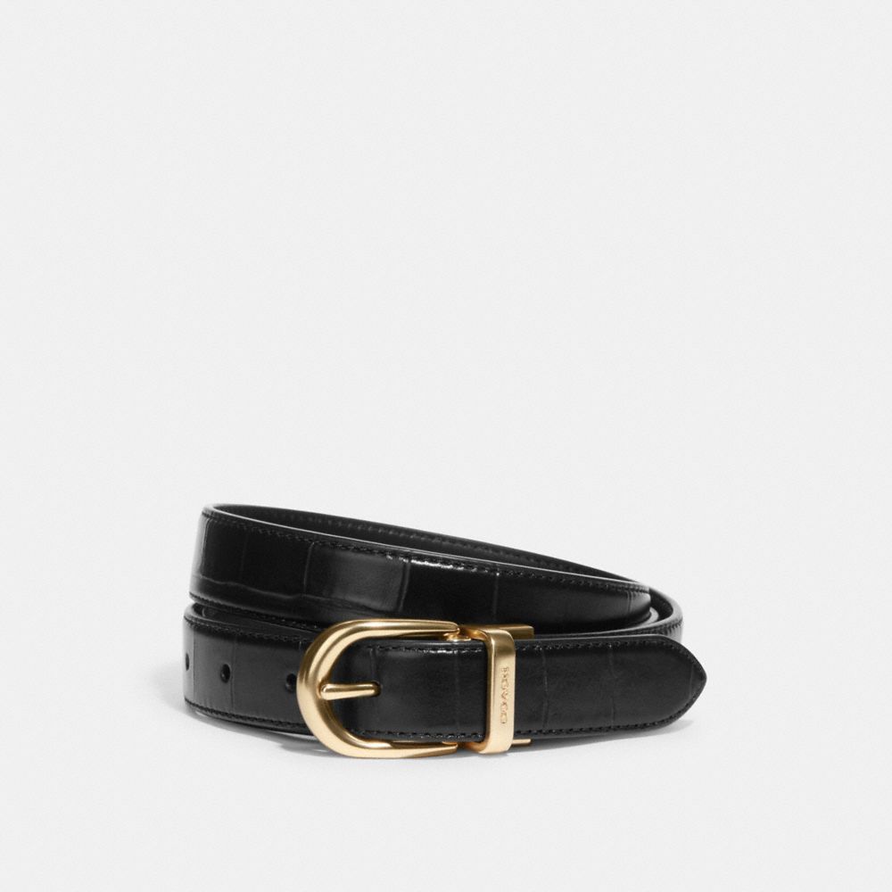 Coach Classic Buckle Cut To Size Reversible Belt, 25 Mm Gold Black